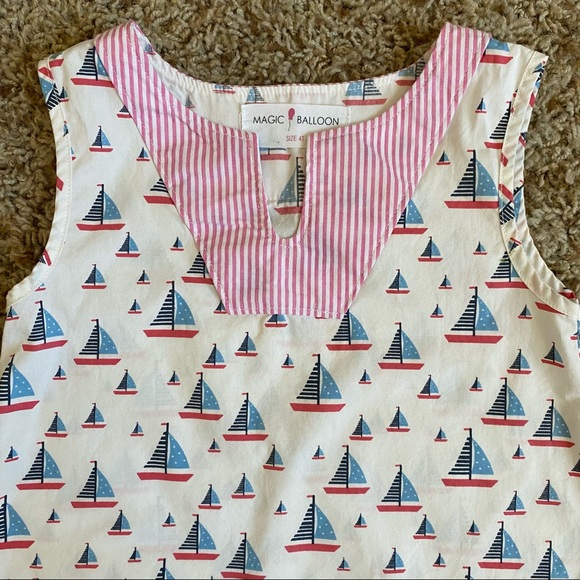 Magic Balloon Sailboats Shift Dress Sleeveless - Picture 3 of 8